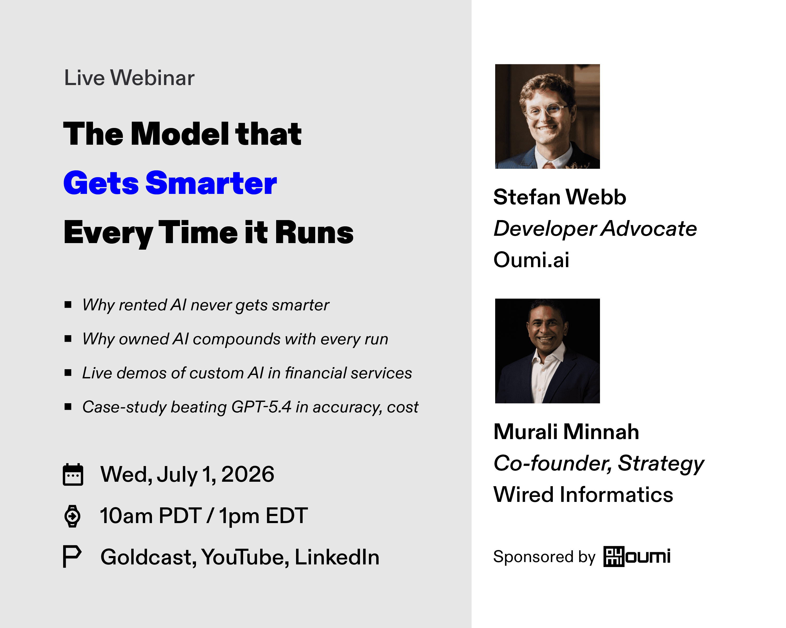 Webinar: The Model That Gets Smarter Every Time It Runs